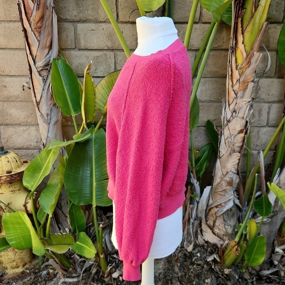 Free People Found My Friend Pink Boucle Pullover XS - Picture 2 of 10